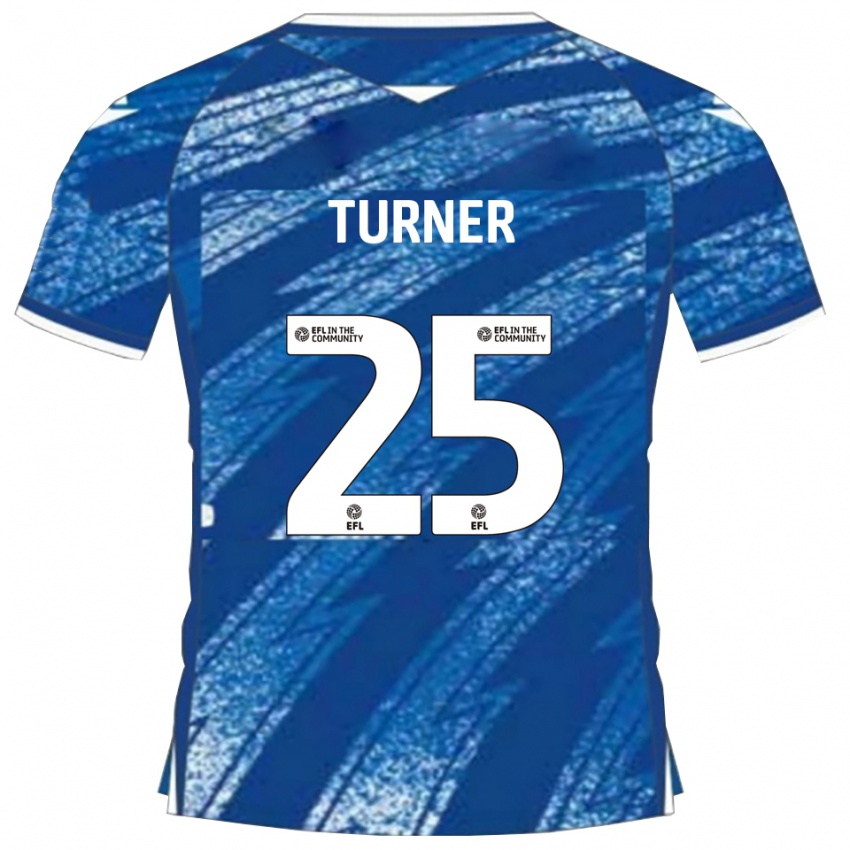 נשים Jake Turner #25 כחול לבן ג'רזי ביתית 2025/26 חולצה קצרה