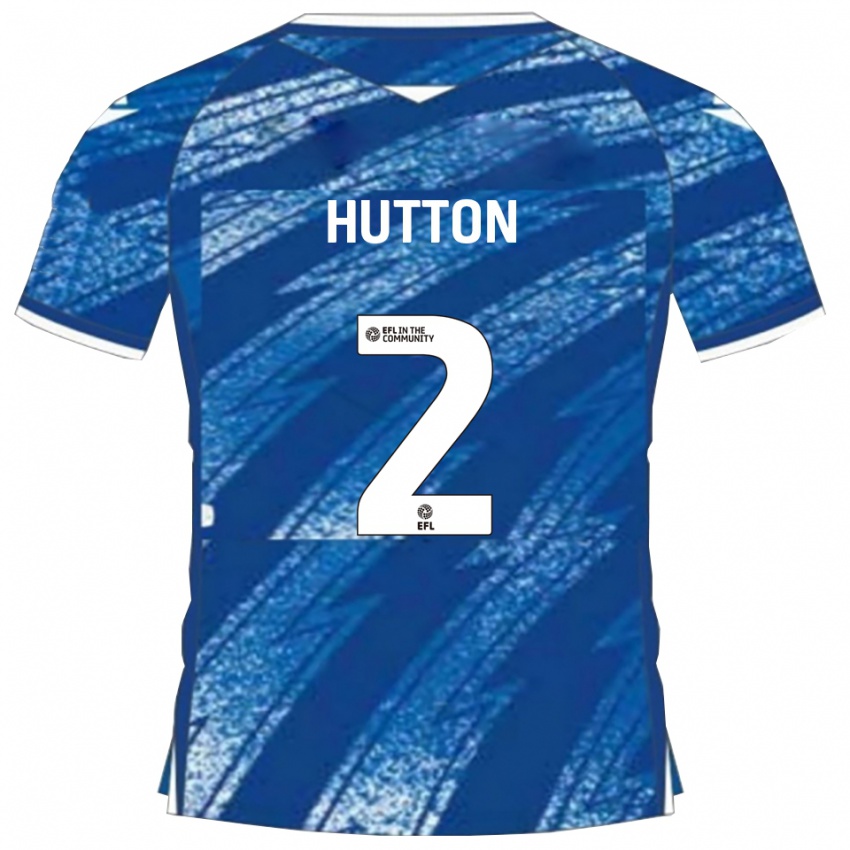 נשים Remeao Hutton #2 כחול לבן ג'רזי ביתית 2025/26 חולצה קצרה