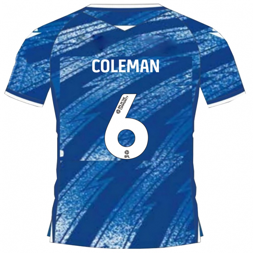 נשים אית'ן קולמן #6 כחול לבן ג'רזי ביתית 2025/26 חולצה קצרה