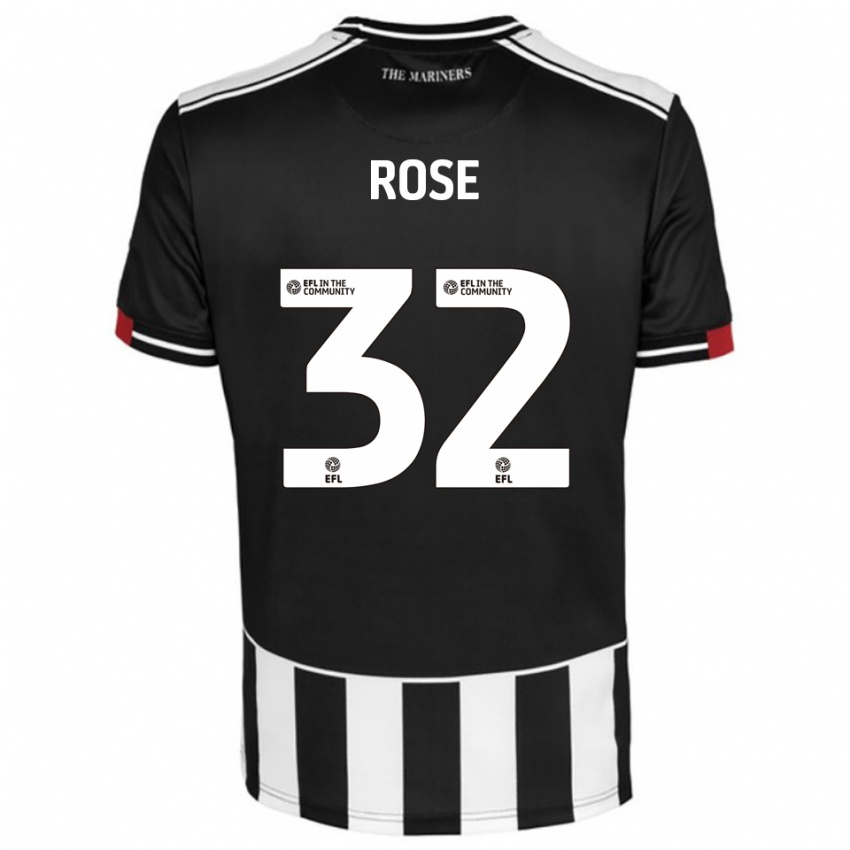 נשים דני רוז #32 שחור לבן אדום ג'רזי ביתית 2025/26 חולצה קצרה