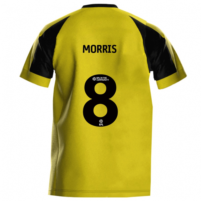 נשים ברין מוריס #8 צהוב אפור ג'רזי ביתית 2025/26 חולצה קצרה