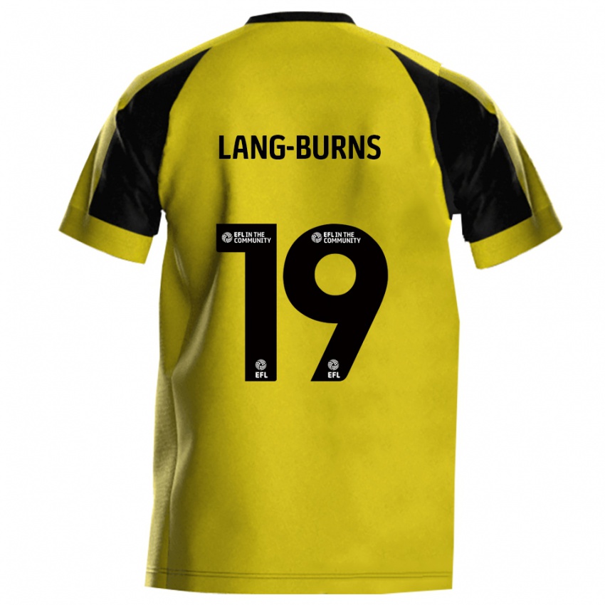 נשים Olly Lang-Burns #19 צהוב אפור ג'רזי ביתית 2025/26 חולצה קצרה