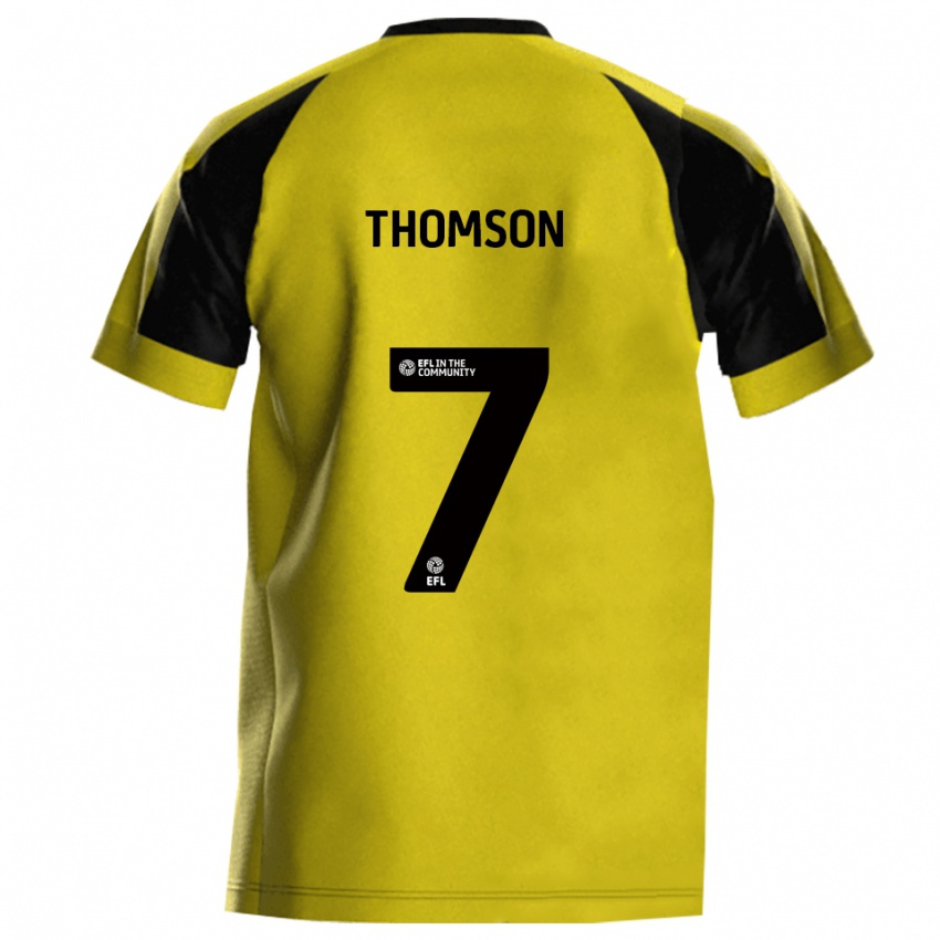 נשים ג'ורג' תומסון #7 צהוב אפור ג'רזי ביתית 2025/26 חולצה קצרה