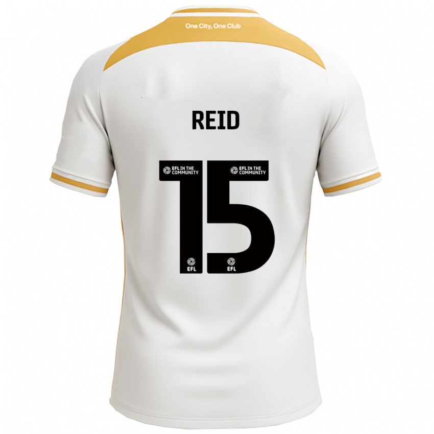 נשים Mia Reid #15 לבן זהב ג'רזי ביתית 2025/26 חולצה קצרה