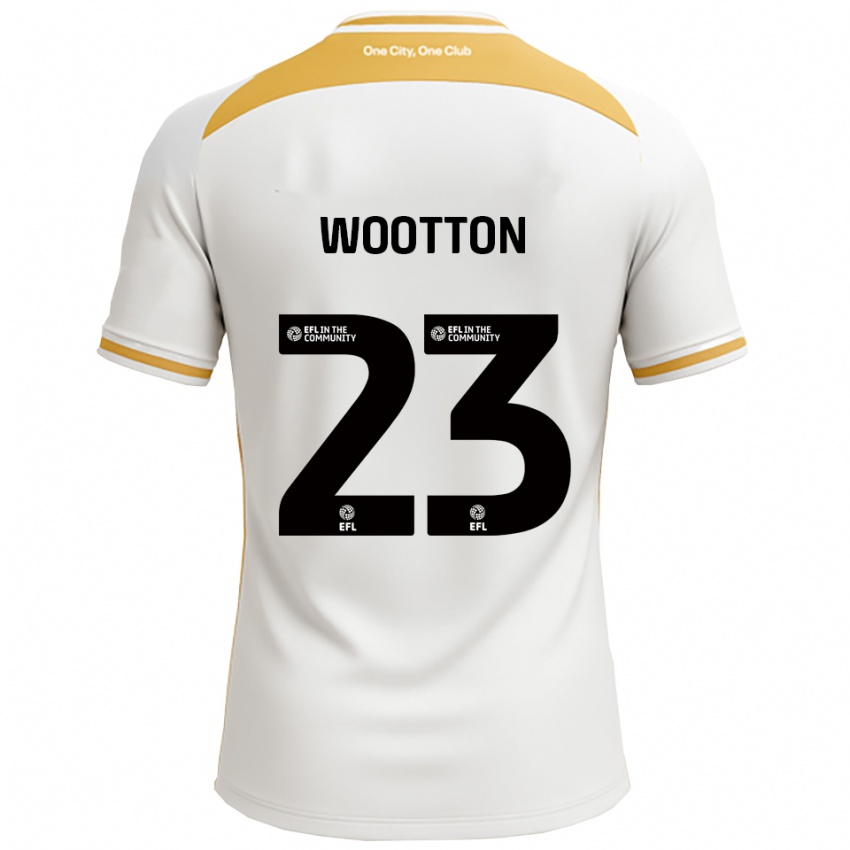 נשים Sydney Wootton #23 לבן זהב ג'רזי ביתית 2025/26 חולצה קצרה