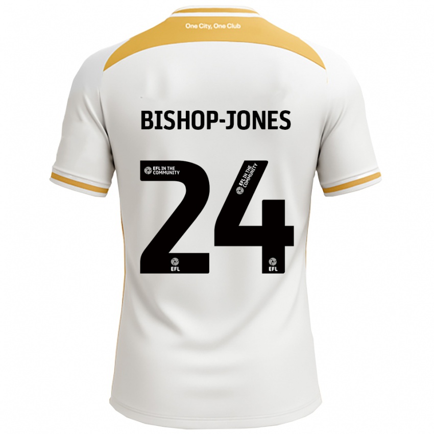 נשים Ruby Bishop-Jones #24 לבן זהב ג'רזי ביתית 2025/26 חולצה קצרה