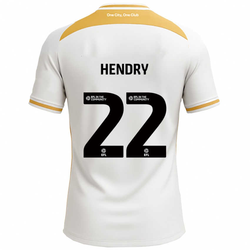 נשים קאלום הנדרי #22 לבן זהב ג'רזי ביתית 2025/26 חולצה קצרה