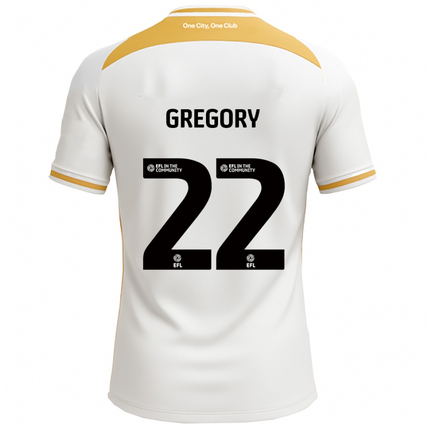 נשים Mia Gregory #22 לבן זהב ג'רזי ביתית 2025/26 חולצה קצרה