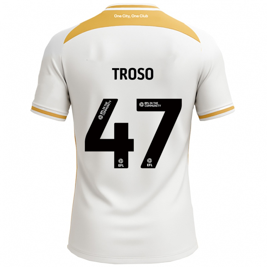 נשים סימון טרוסו #47 לבן זהב ג'רזי ביתית 2025/26 חולצה קצרה