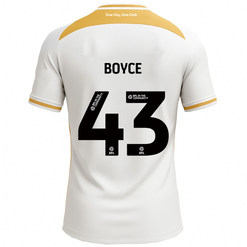 נשים Kyle Boyce #43 לבן זהב ג'רזי ביתית 2025/26 חולצה קצרה