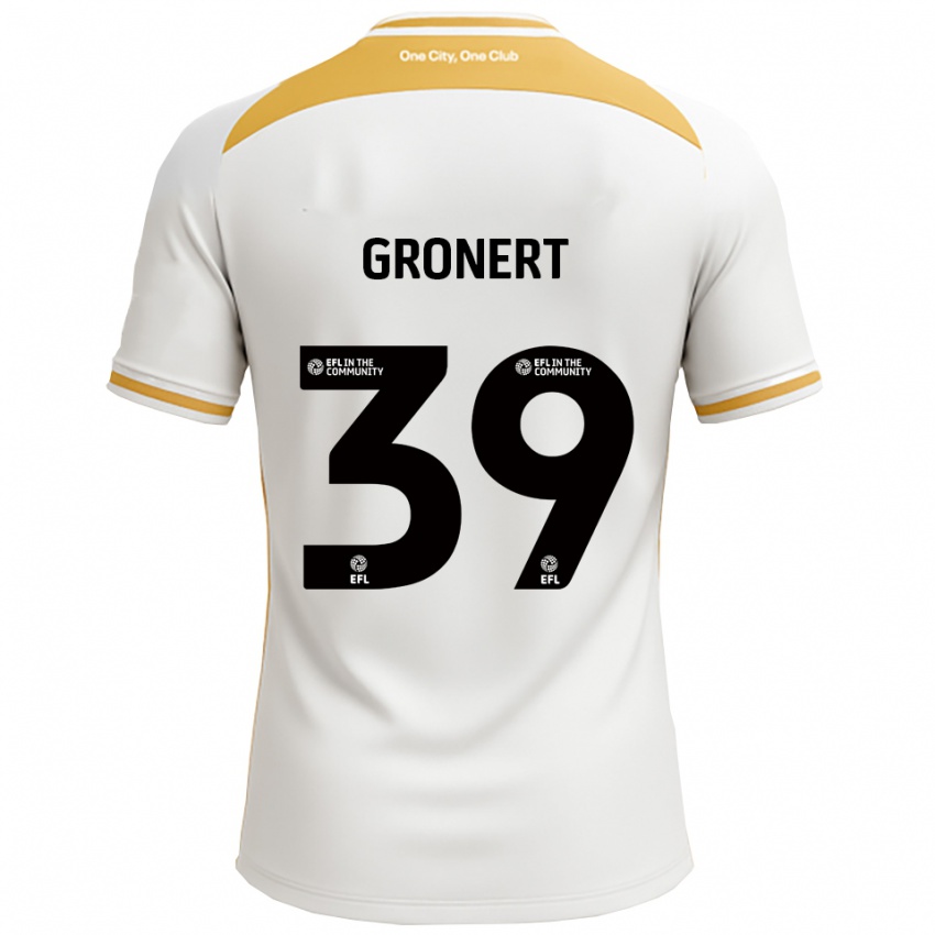 נשים Alex Gronert #39 לבן זהב ג'רזי ביתית 2025/26 חולצה קצרה