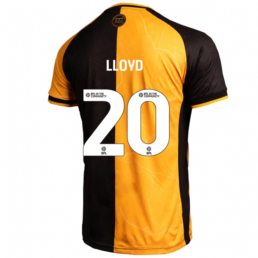 נשים בן לויד #20 צהוב שחור ג'רזי ביתית 2025/26 חולצה קצרה