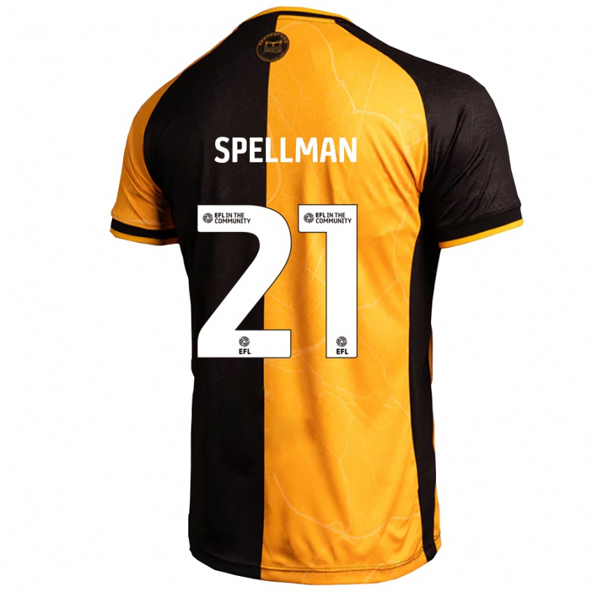 נשים מיכאל ספלמן #21 צהוב שחור ג'רזי ביתית 2025/26 חולצה קצרה