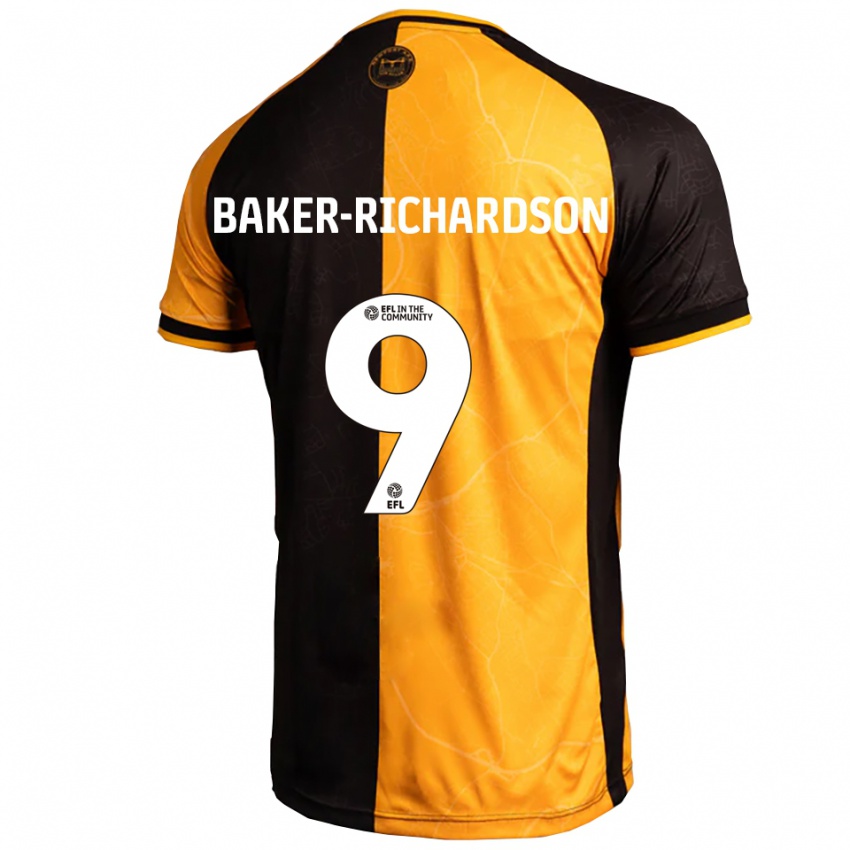 נשים קורטני בייקר-ריצ'רדסון #9 צהוב שחור ג'רזי ביתית 2025/26 חולצה קצרה