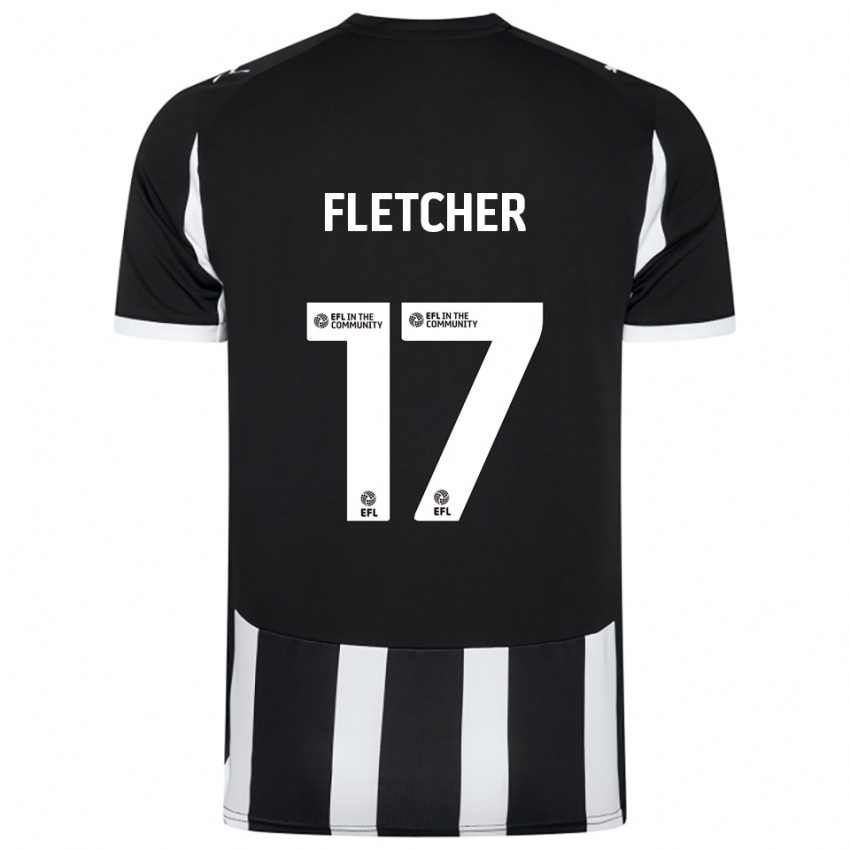 נשים לוקה פלטשר #17 שחור לבן ג'רזי ביתית 2025/26 חולצה קצרה