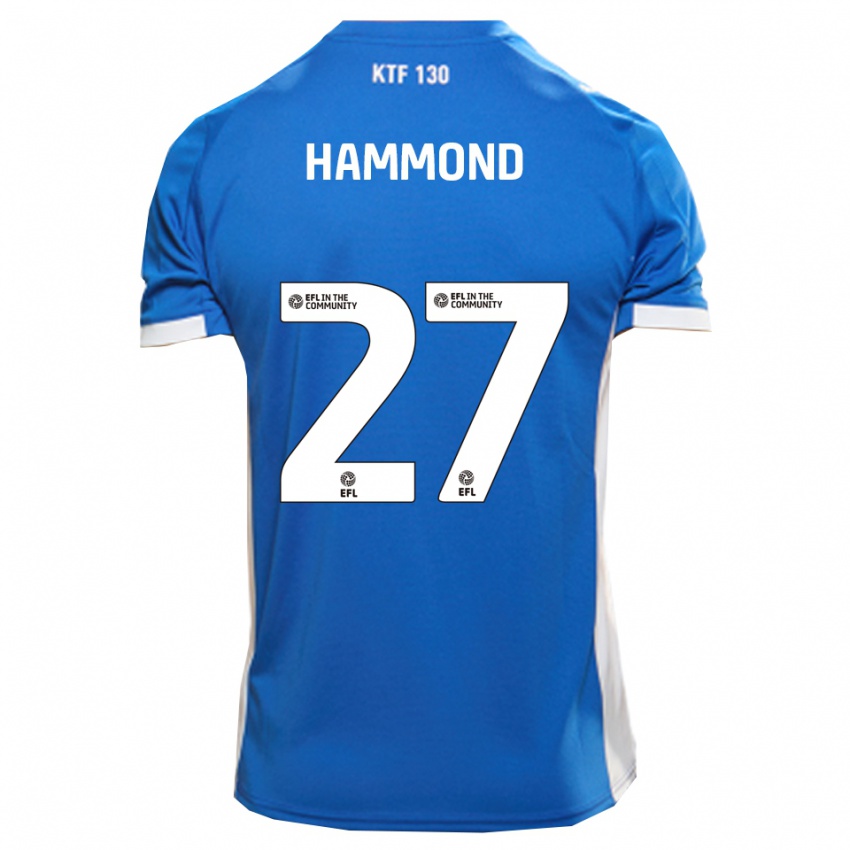 נשים אולי האמונד #27 כחול לבן ג'רזי ביתית 2025/26 חולצה קצרה