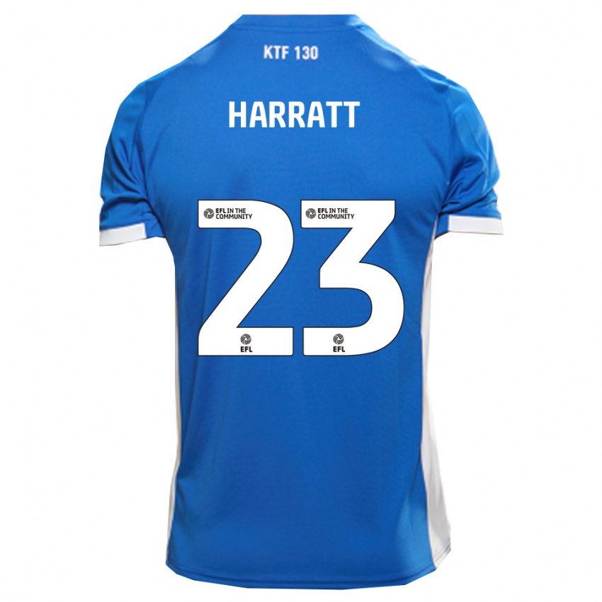 נשים Kian Harratt #23 כחול לבן ג'רזי ביתית 2025/26 חולצה קצרה