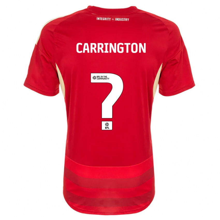 נשים Abbie Carrington #0 אדום לבן ג'רזי ביתית 2025/26 חולצה קצרה