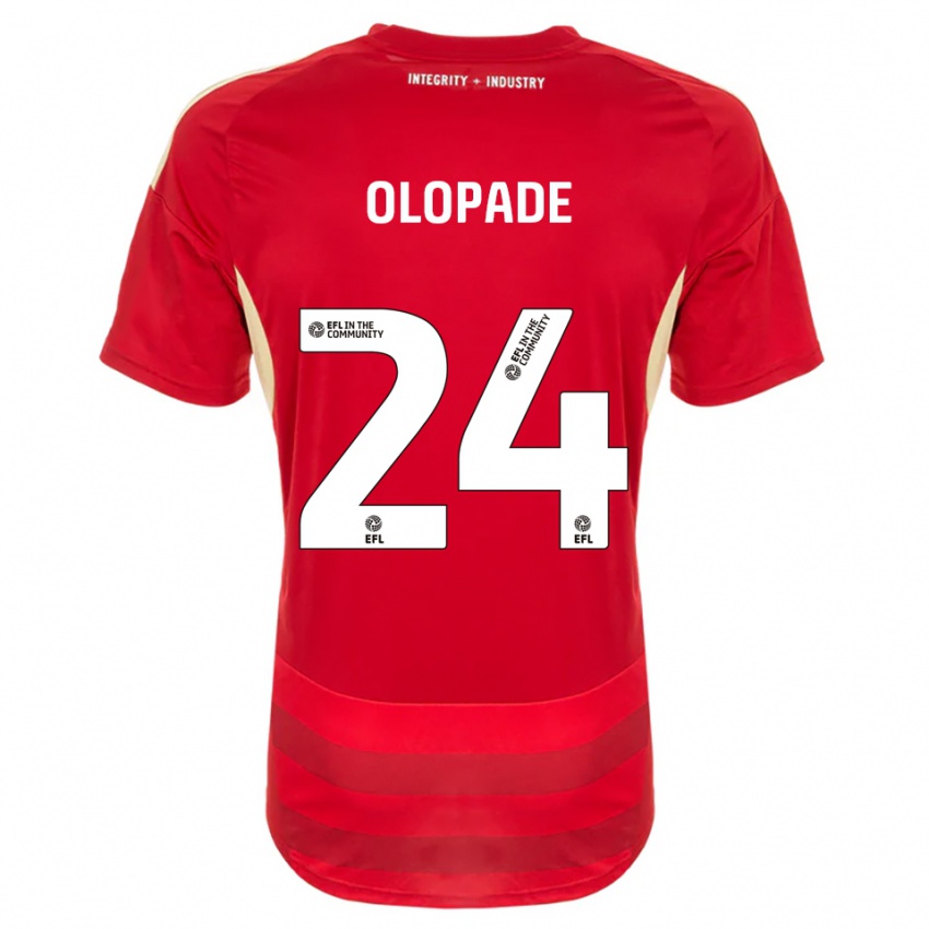נשים טוסין אולופדה #24 אדום לבן ג'רזי ביתית 2025/26 חולצה קצרה