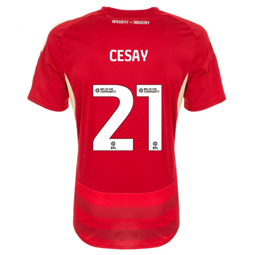 נשים קאלום סיסאי #21 אדום לבן ג'רזי ביתית 2025/26 חולצה קצרה