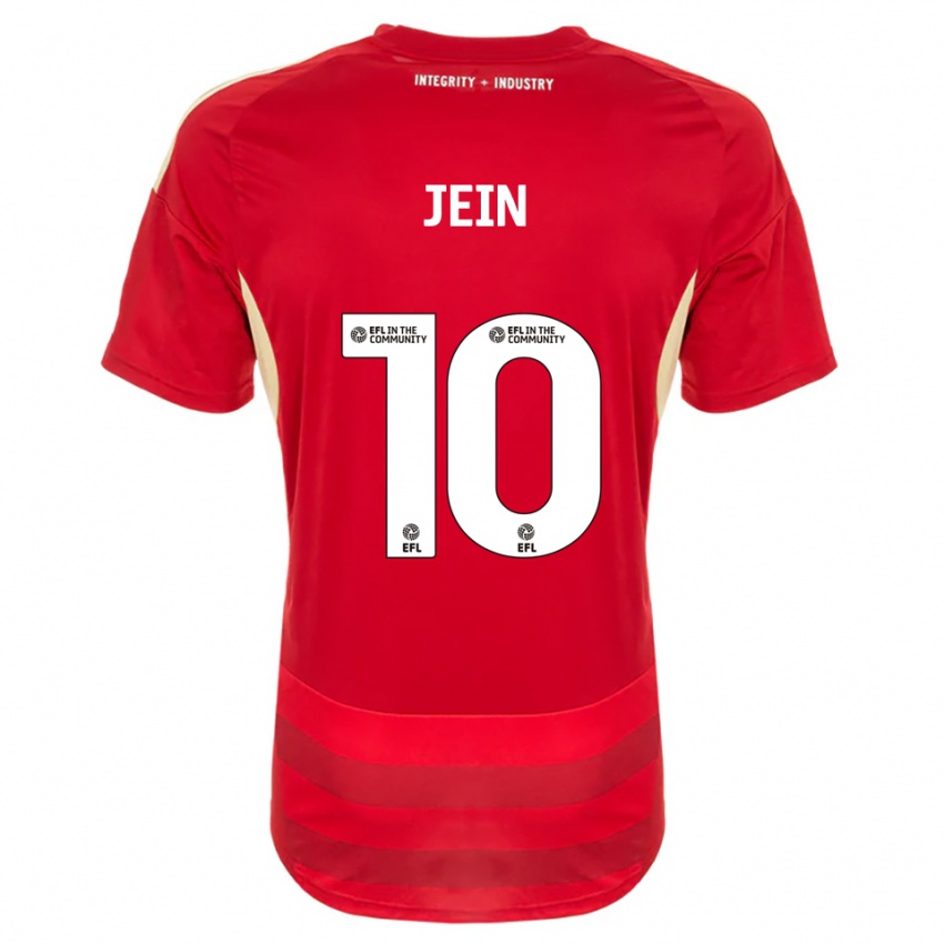 נשים Shaunna Jein #10 אדום לבן ג'רזי ביתית 2025/26 חולצה קצרה