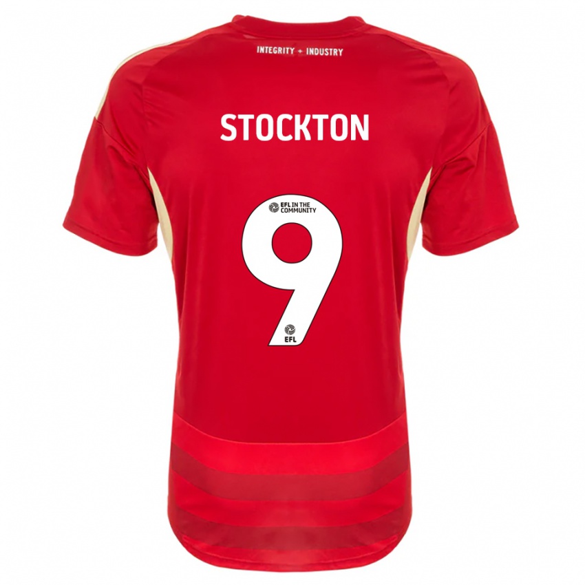 נשים קול סטוקטון #9 אדום לבן ג'רזי ביתית 2025/26 חולצה קצרה