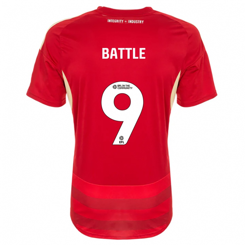 נשים Jess Battle #9 אדום לבן ג'רזי ביתית 2025/26 חולצה קצרה