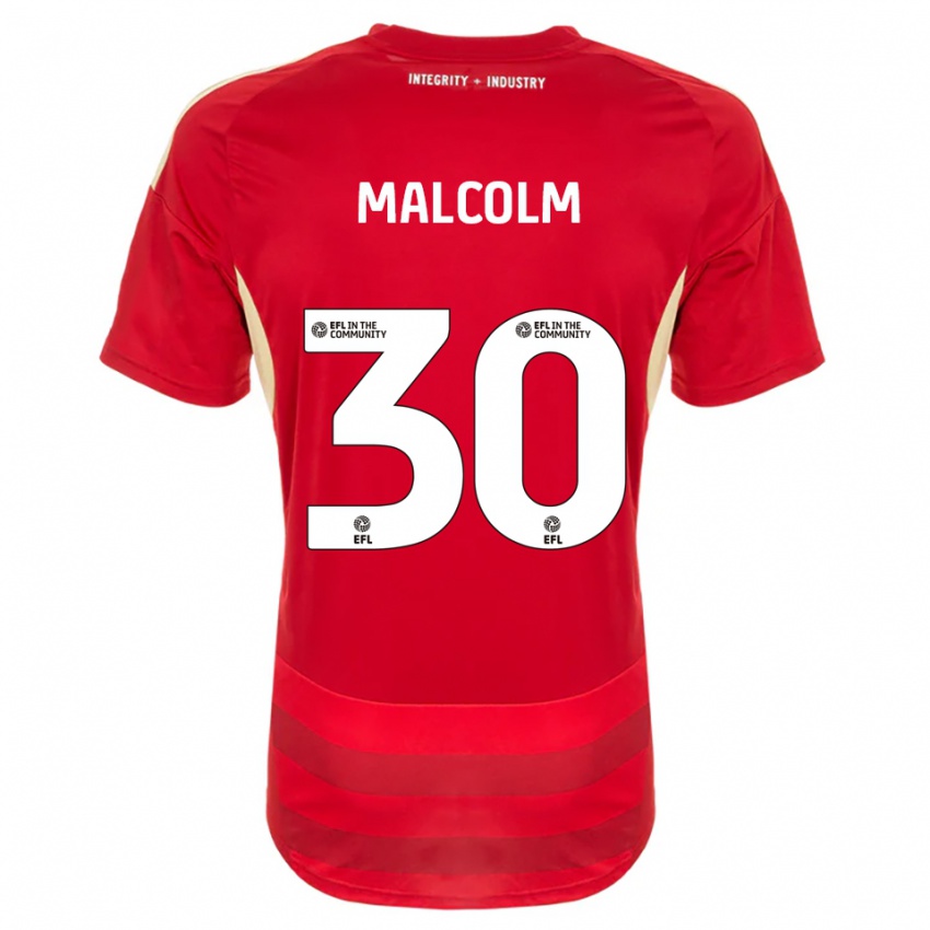 נשים קיירל מלקולם #30 אדום לבן ג'רזי ביתית 2025/26 חולצה קצרה