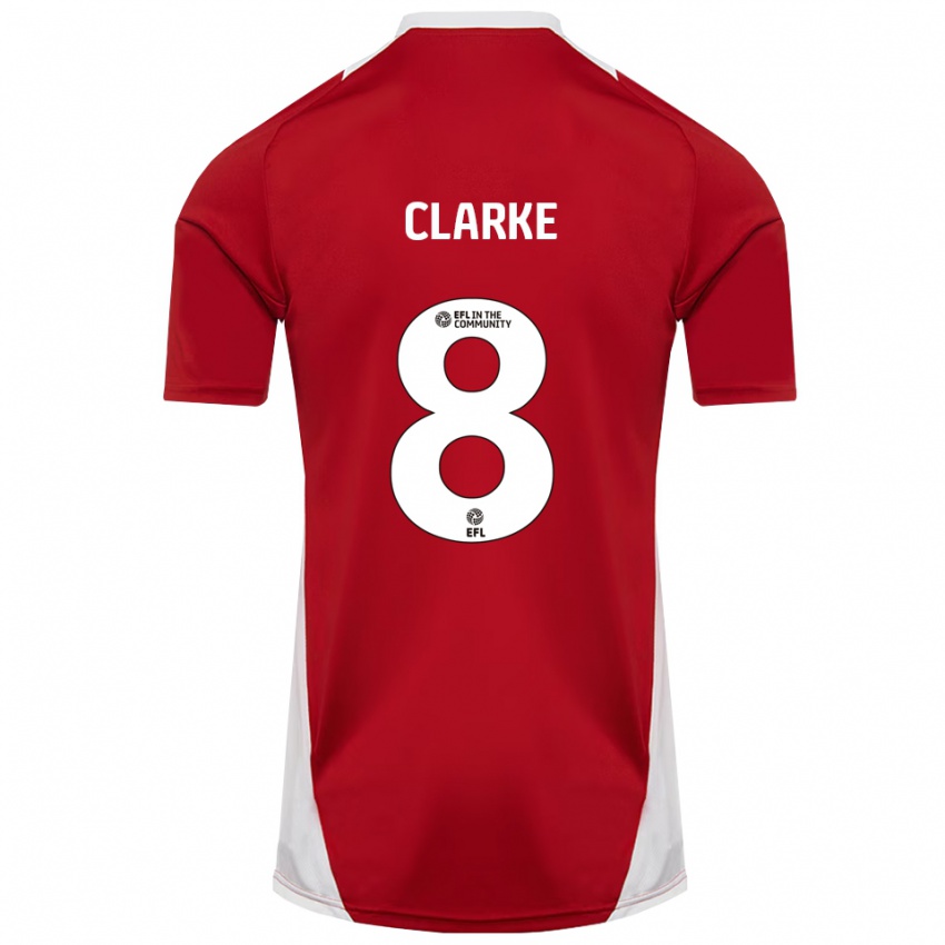 נשים אולי קלארק #8 אדום לבן זהב ג'רזי ביתית 2025/26 חולצה קצרה