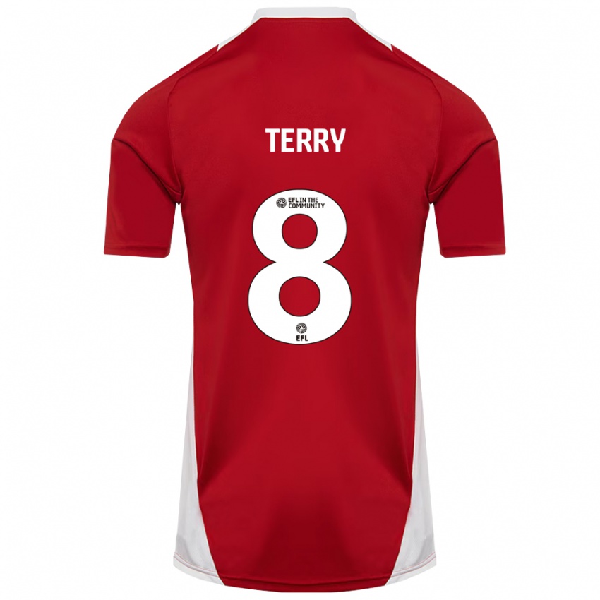 נשים Josh Terry #8 אדום לבן זהב ג'רזי ביתית 2025/26 חולצה קצרה