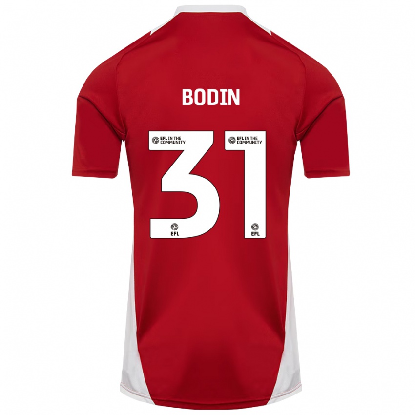 נשים בילי בודין #31 אדום לבן זהב ג'רזי ביתית 2025/26 חולצה קצרה