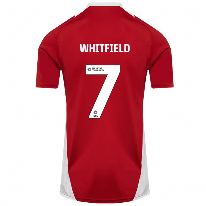 נשים Max Whitfield #7 אדום לבן זהב ג'רזי ביתית 2025/26 חולצה קצרה