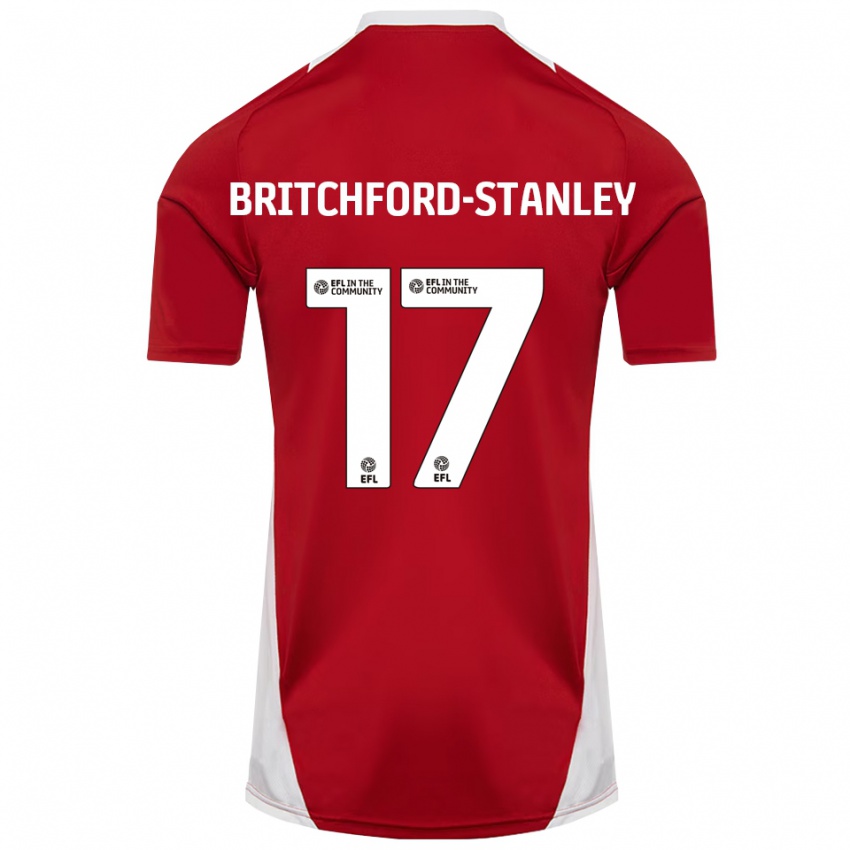 נשים קונור בריצ׳פורד-סטנלי #17 אדום לבן זהב ג'רזי ביתית 2025/26 חולצה קצרה