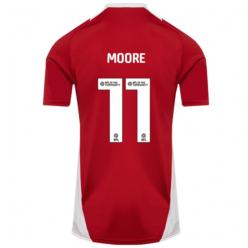 נשים Thomas Moore #11 אדום לבן זהב ג'רזי ביתית 2025/26 חולצה קצרה