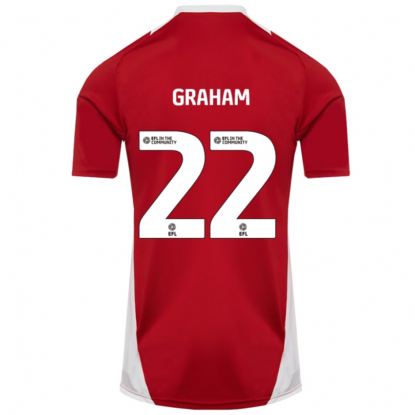 נשים Jess Graham #22 אדום לבן זהב ג'רזי ביתית 2025/26 חולצה קצרה