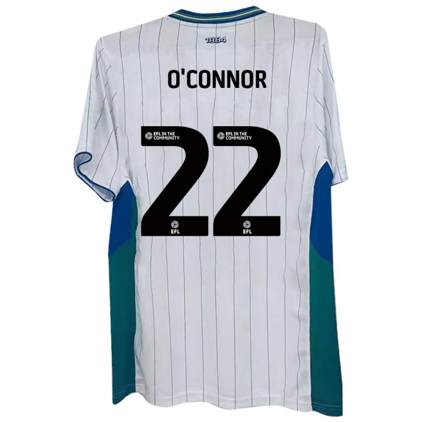 נשים לי או'קונור #22 לבן ירוק כחול ג'רזי ביתית 2025/26 חולצה קצרה