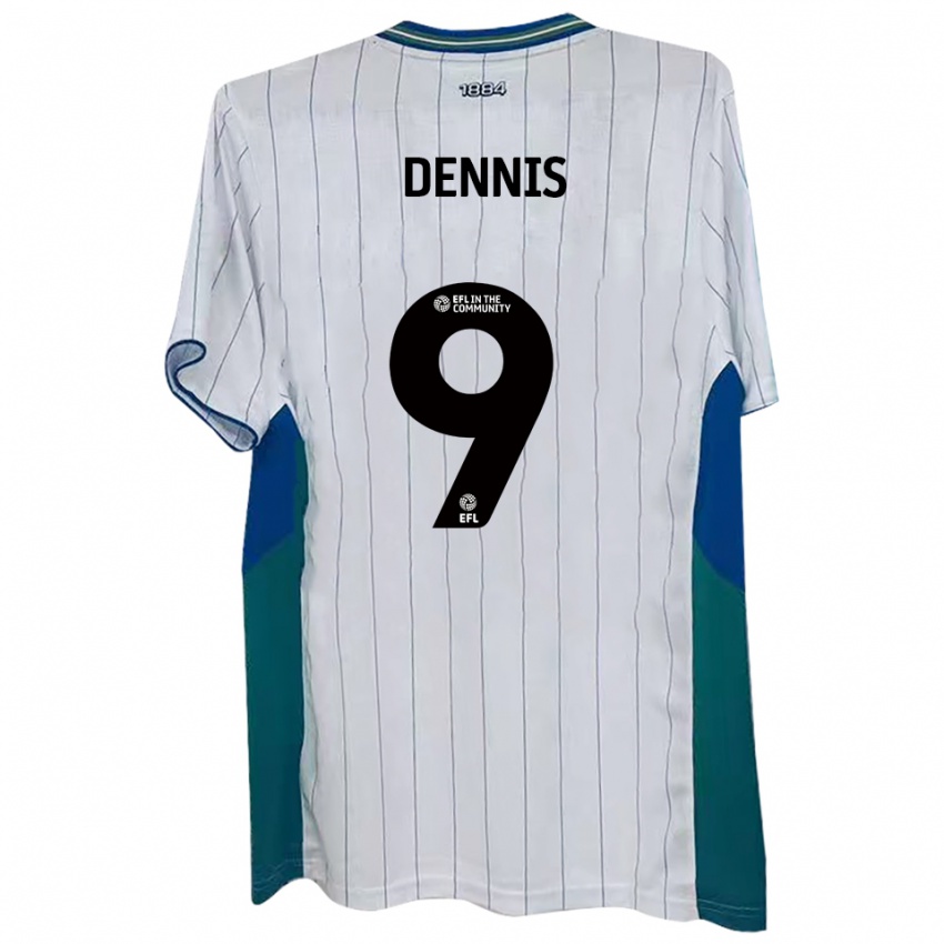 נשים כריסטיאן דניס #9 לבן ירוק כחול ג'רזי ביתית 2025/26 חולצה קצרה