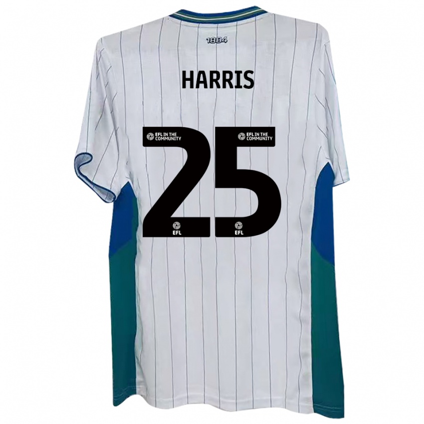 נשים טיילן האריס #25 לבן ירוק כחול ג'רזי ביתית 2025/26 חולצה קצרה