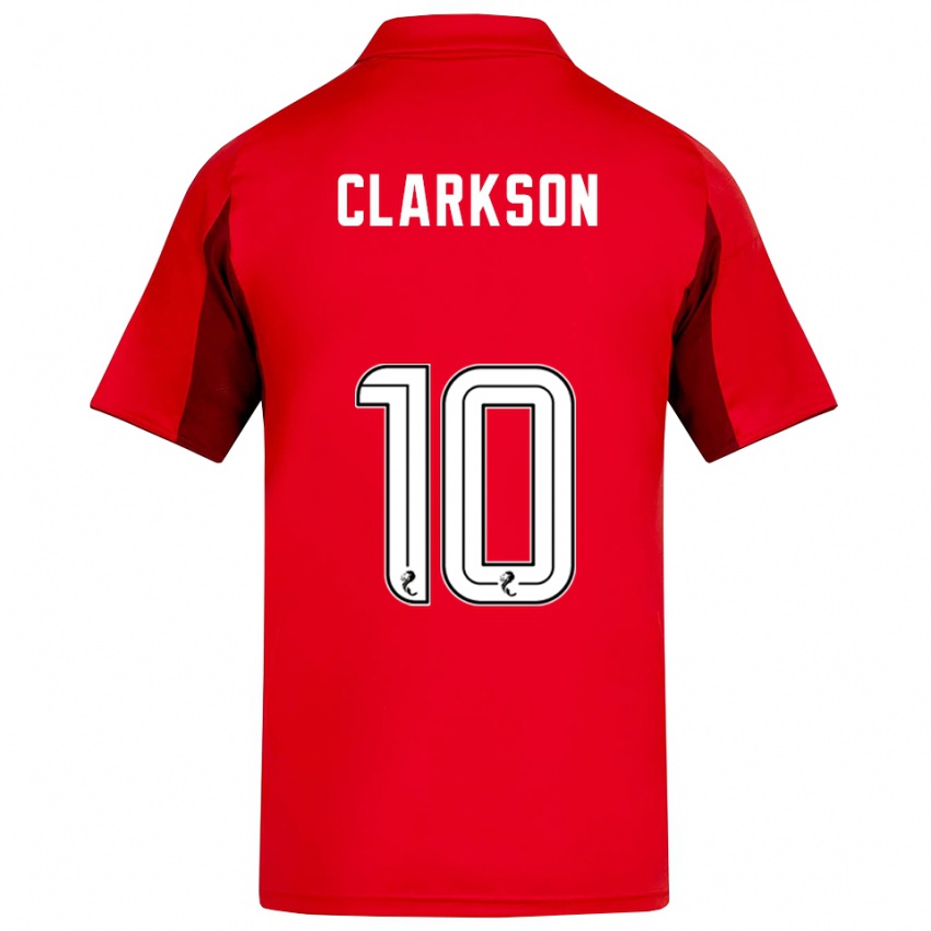 נשים לייטון קלארקסון #10 אדום בורדו ג'רזי ביתית 2025/26 חולצה קצרה