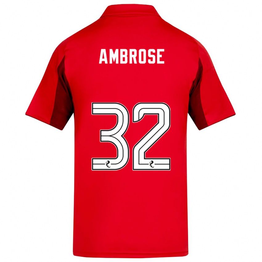 נשים פיטר אמברוז #32 אדום בורדו ג'רזי ביתית 2025/26 חולצה קצרה
