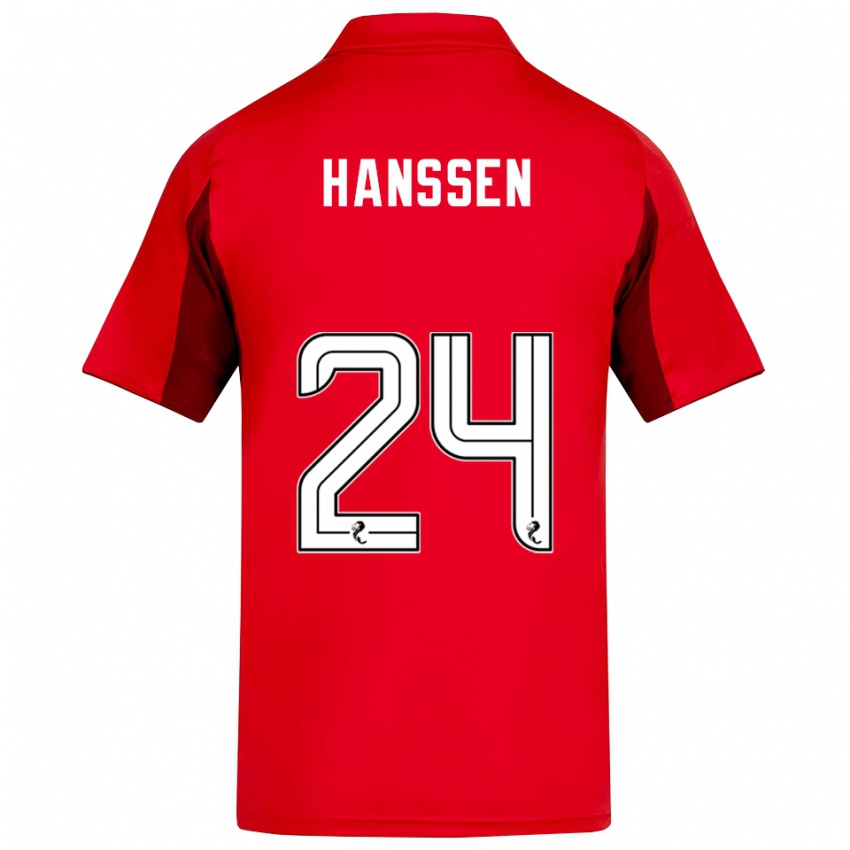 נשים נאדין הנסן #24 אדום בורדו ג'רזי ביתית 2025/26 חולצה קצרה