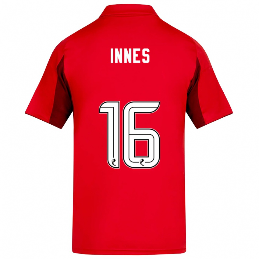 נשים חנה אינס #16 אדום בורדו ג'רזי ביתית 2025/26 חולצה קצרה