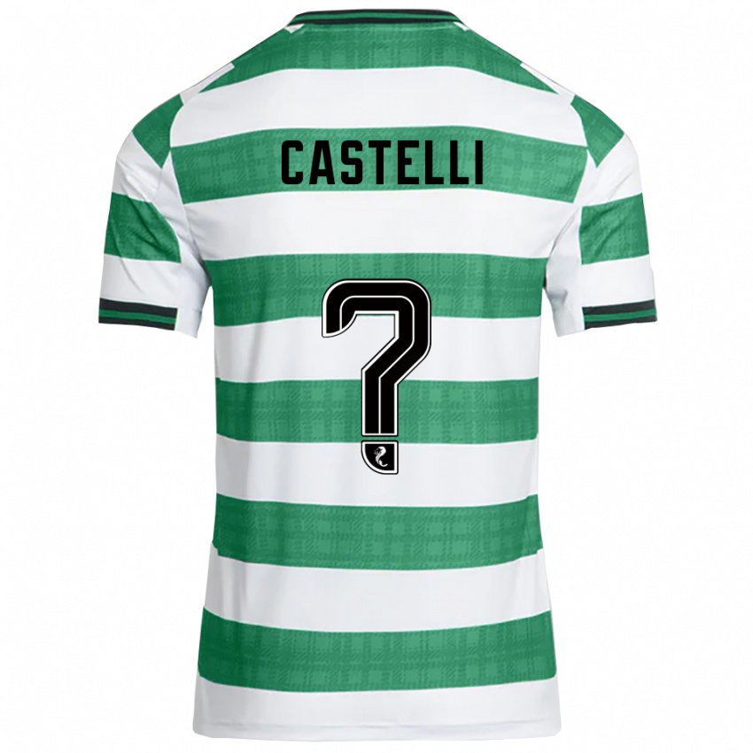 נשים Nicholas Castelli #0 ירוק לבן ג'רזי ביתית 2025/26 חולצה קצרה