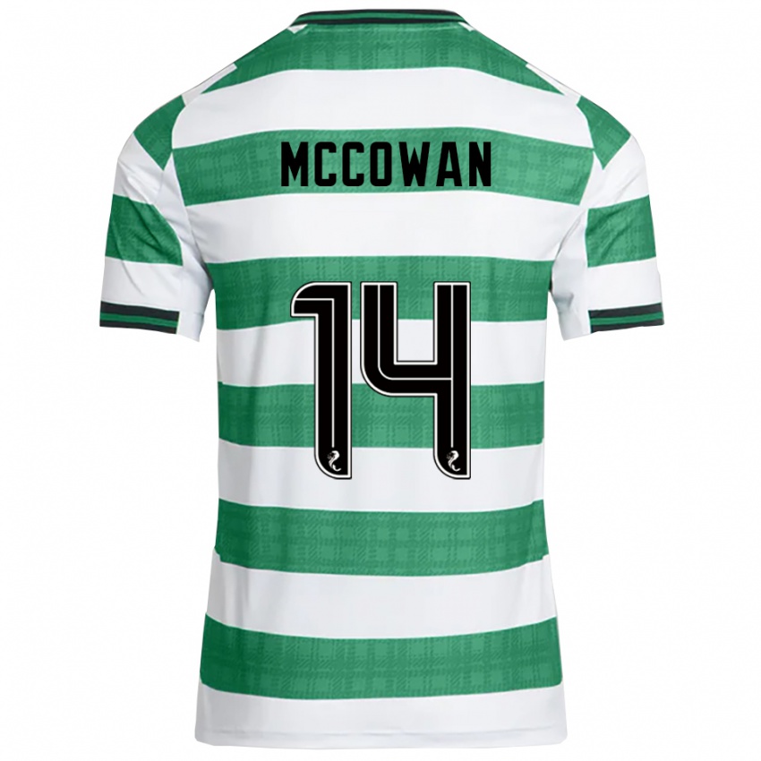 נשים לוק מקוואן #14 ירוק לבן ג'רזי ביתית 2025/26 חולצה קצרה