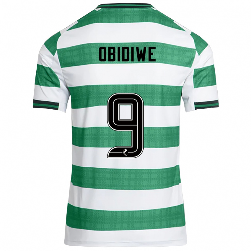 נשים Emmanuel Obidiwe #9 ירוק לבן ג'רזי ביתית 2025/26 חולצה קצרה