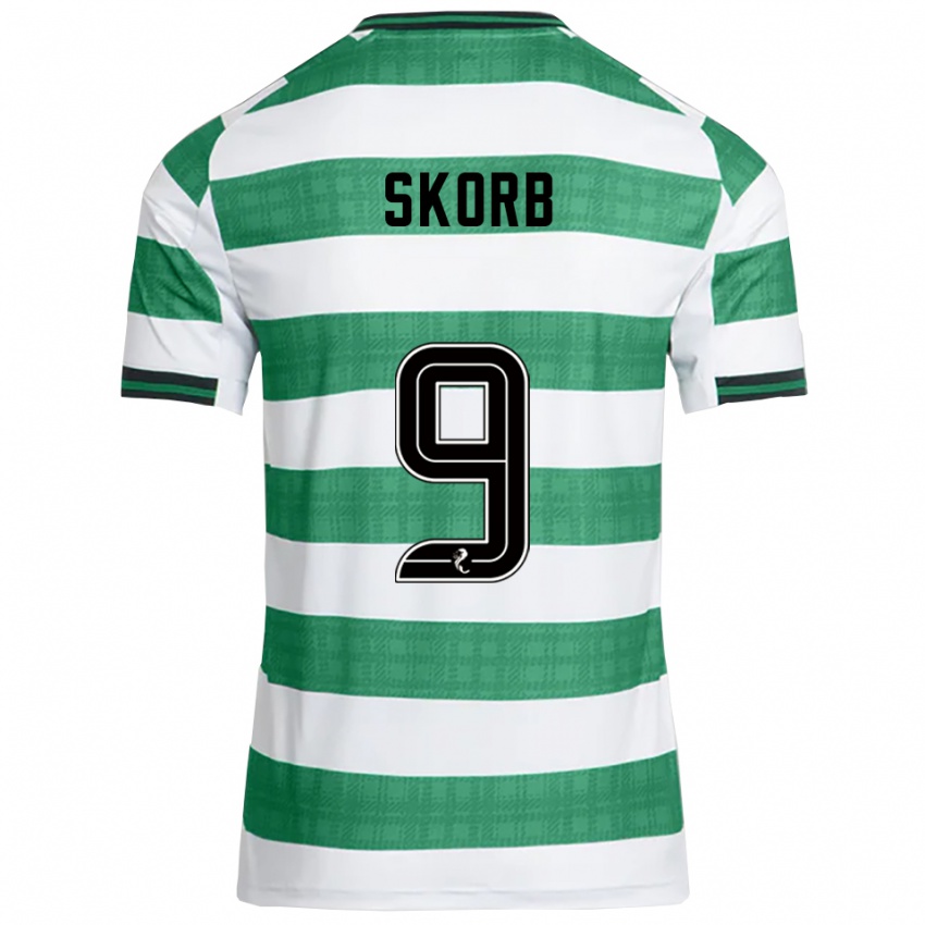 נשים Filip Skorb #9 ירוק לבן ג'רזי ביתית 2025/26 חולצה קצרה