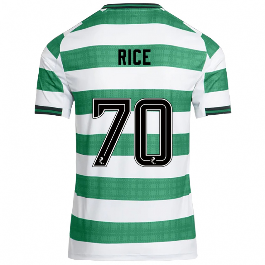 נשים איידן רייס #70 ירוק לבן ג'רזי ביתית 2025/26 חולצה קצרה