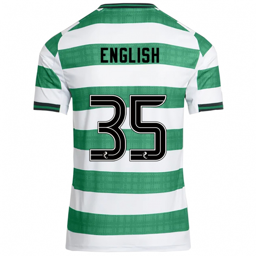נשים Isaac English #35 ירוק לבן ג'רזי ביתית 2025/26 חולצה קצרה