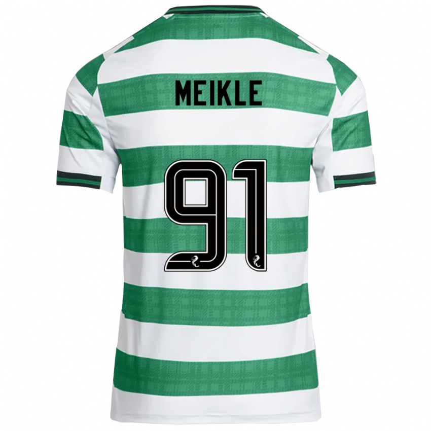 נשים ג׳יימי מייקל #91 ירוק לבן ג'רזי ביתית 2025/26 חולצה קצרה