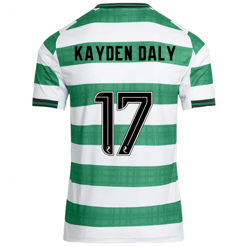 נשים קיידן דאלי #17 ירוק לבן ג'רזי ביתית 2025/26 חולצה קצרה